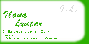 ilona lauter business card